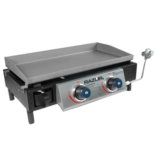 Razor Griddle GGT2130M 25 Inch Portable 2 Burner LP Propane Gas Grill, Steel