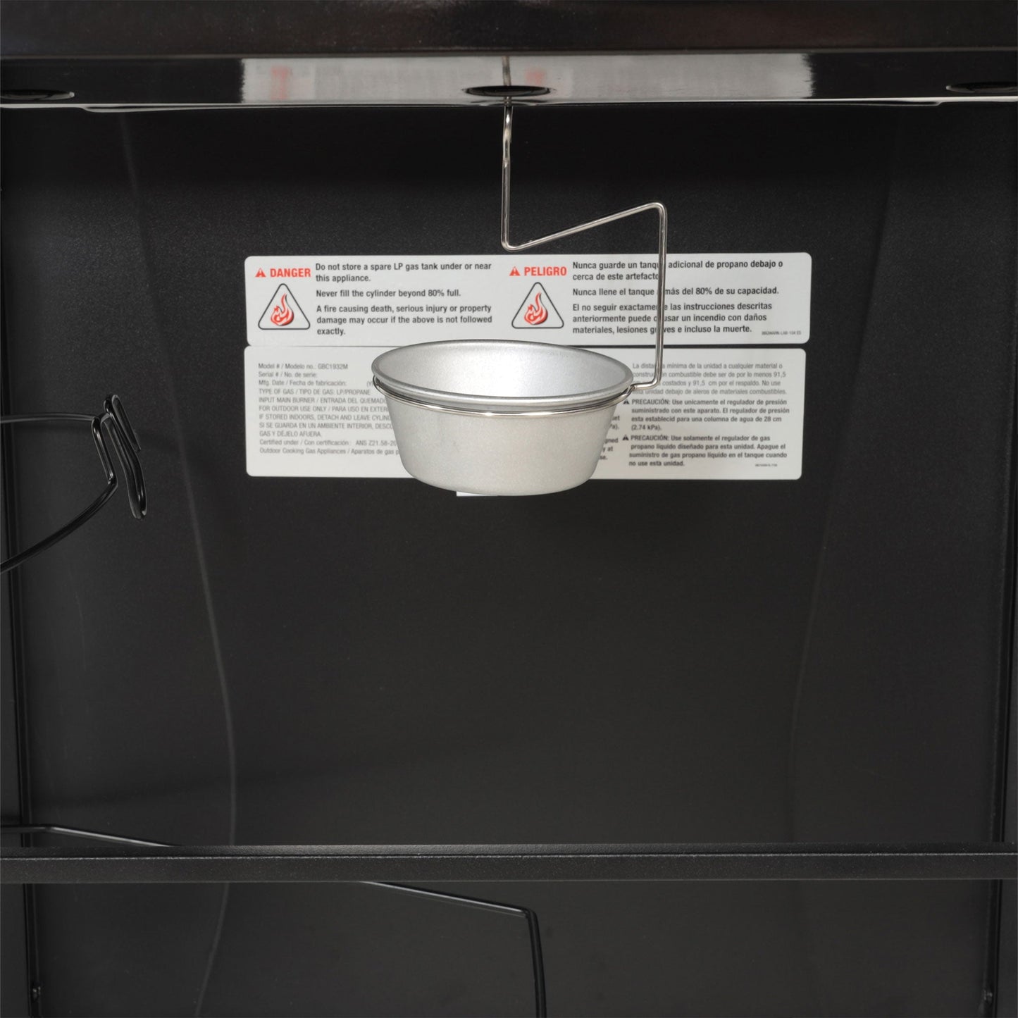 Grill Boss GBC1932M 3 Burner Gas Grill with Top Cover and Side Shelves, Black