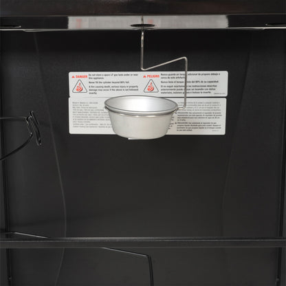 Grill Boss GBC1932M 3 Burner Gas Grill with Top Cover and Side Shelves, Black