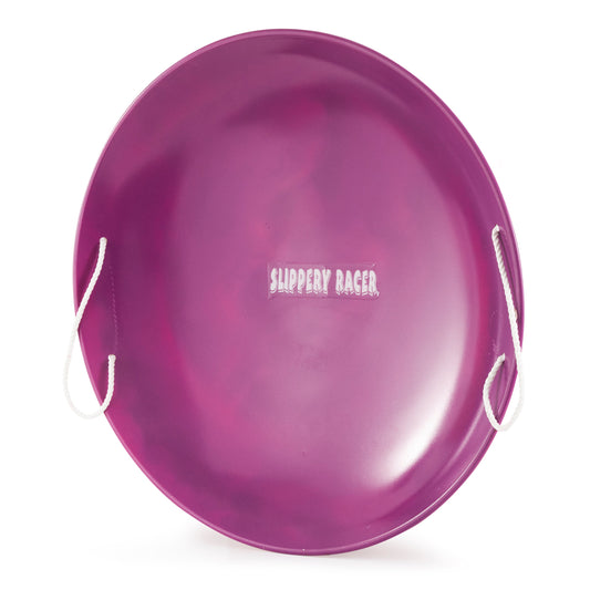 Slippery Racer ProDisc 26" Heavy Duty Metal Saucer Sled w/ Rope Handles, Purple