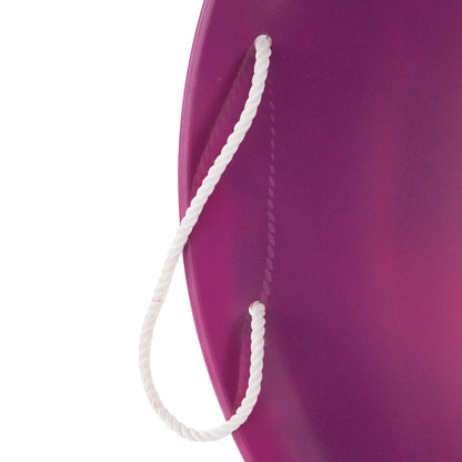 Slippery Racer ProDisc 26" Heavy Duty Metal Saucer Sled w/ Rope Handles, Purple