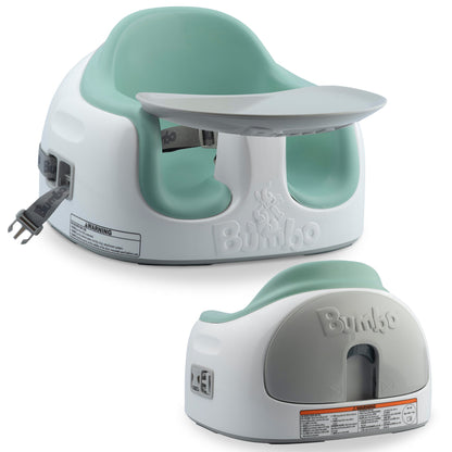 Bumbo Baby Toddler Adjustable 3-in-1 Booster Seat/High Chair & Tray, Hemlock