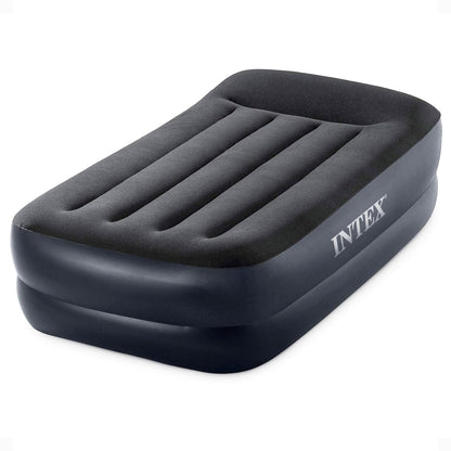 Intex Dura Beam Plus Pillow Raised Airbed Mattress with Built in Pump, Twin