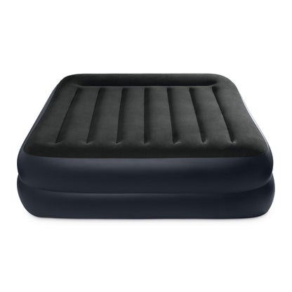 Intex 64123ED Air Mattress, Dura Beam Plus Pillow Rest w/ Built in Pump, Queen