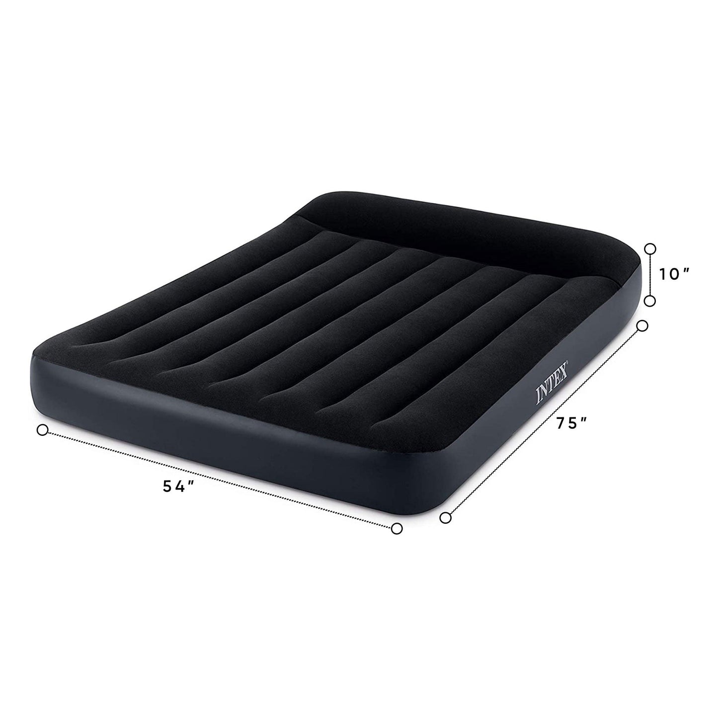 Intex Dura Beam Pillow Rest Standard Classic Air Bed Inflatable Mattress, Full