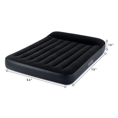 Intex Dura Beam Pillow Rest Standard Classic Air Bed Inflatable Mattress, Full