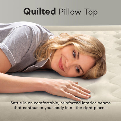 Intex 64425ED Dura-Beam Deluxe Ultra Plush Air Mattress with Built-in Pump, Twin