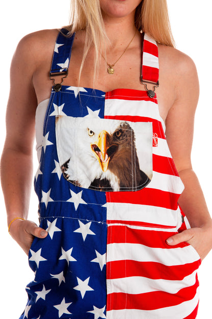 The Screamin Eagles | Women's Unisex American Flag Overalls