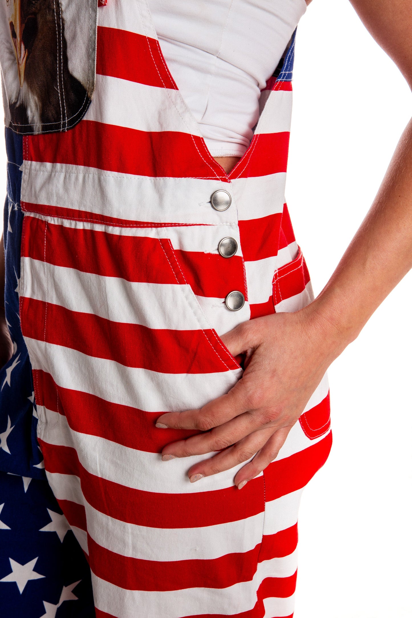 The Screamin Eagles | Women's Unisex American Flag Overalls