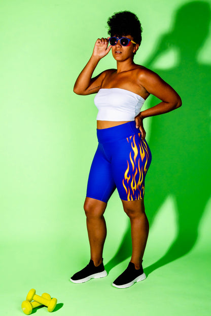 The Flava Town Buffet | Flames Bike Shorts