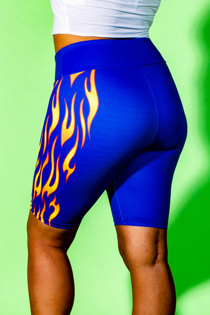 The Flava Town Buffet | Flames Bike Shorts