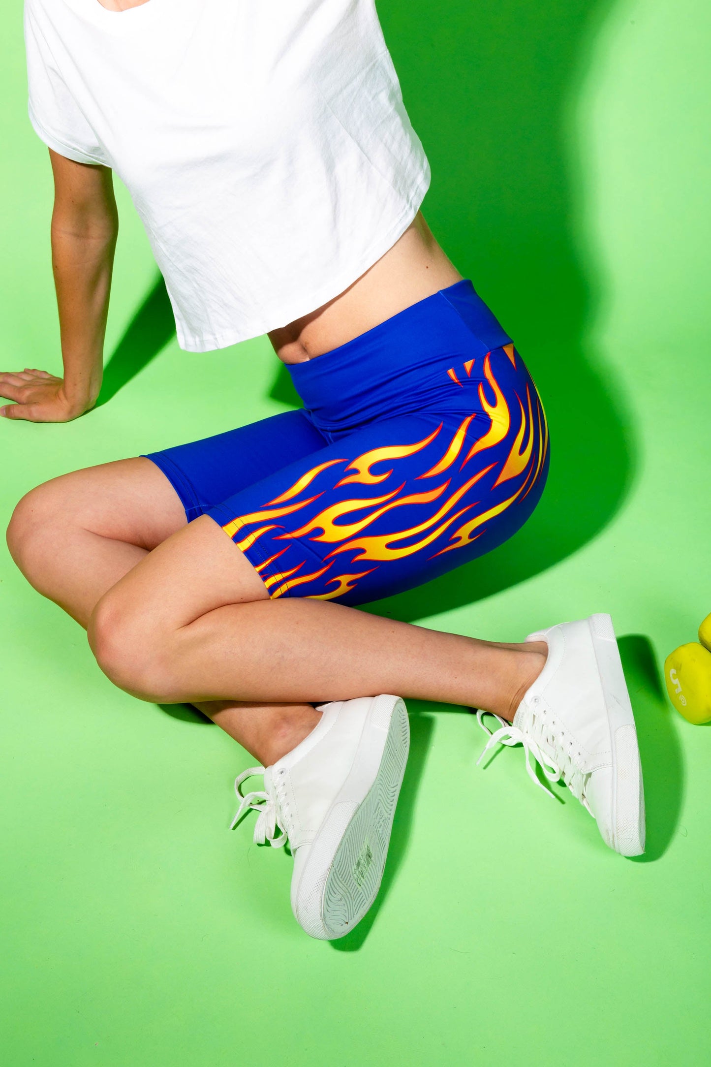 The Flava Town Buffet | Flames Bike Shorts