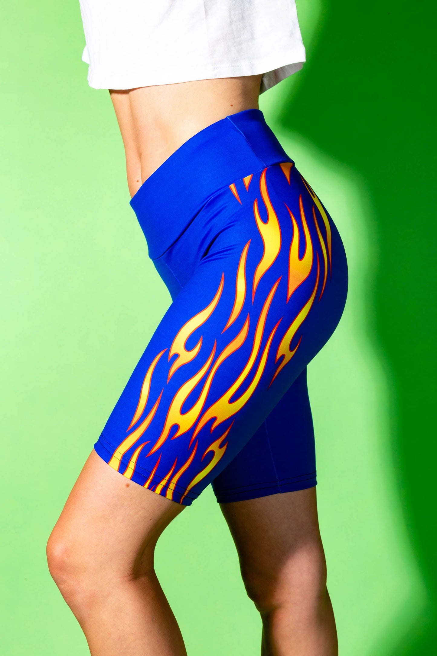 The Flava Town Buffet | Flames Bike Shorts