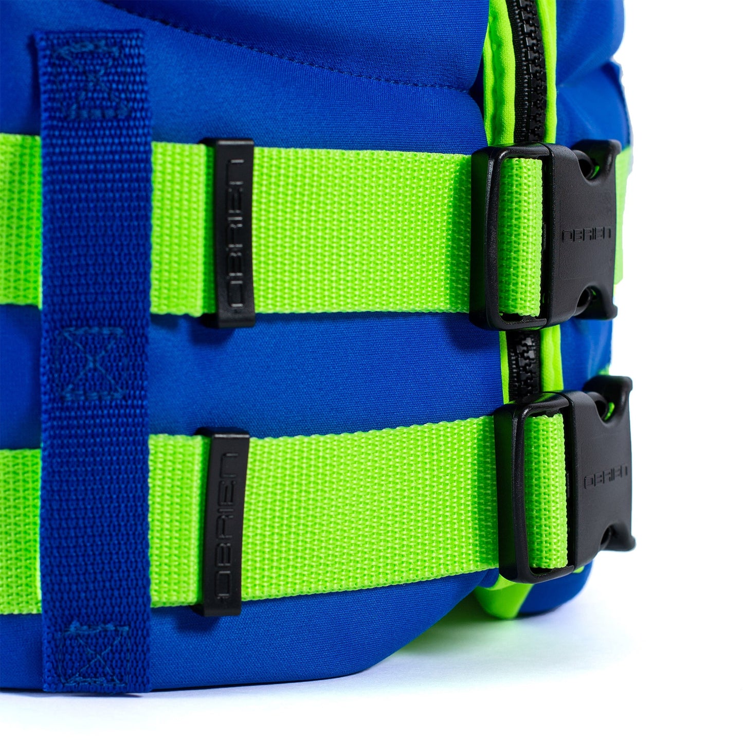 O'Brien BioLite Traditional Youth USCG Safety Vest Life Jacket, Blue/Lime Green