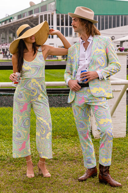 The Don't Pulitzer My Lilly | Easter Pastel Paisley Derby Jumpsuit