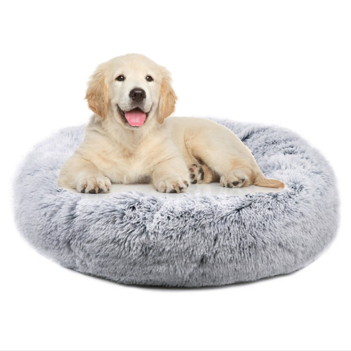 Mr. Peanut's 28" OrthoPlush® Pet Bed - Snowflake White Two Tone