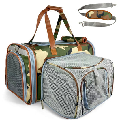 Mr. Peanut's Gold Series Standard Size Airline Compliant Expandable Pet Carrier - Prints Edition