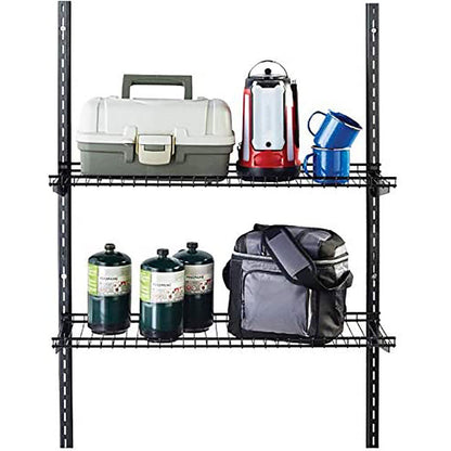 Rubbermaid Large Upright Utility Storage Shed Shelving w/ Installation Hardware