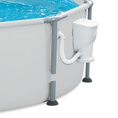 Summer Waves Elite 12 Foot Metal Frame Above Ground Pool Set with Filter Pump