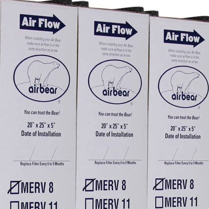 Trion 255649-102 Air Bear 20 x 25 x 5 Inch MERV 8 Air Purifier Filter (3 Pack)