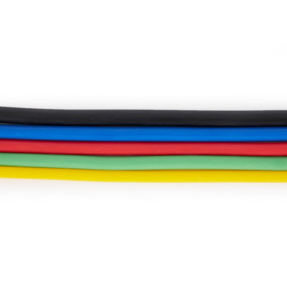 HolaHatha Resistance Band 110lb Maximum Workout Set with 5 Bands and 2 Handles