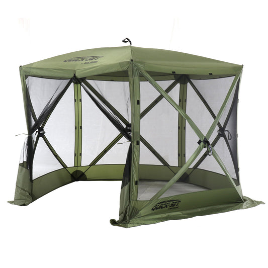 CLAM Quick Set Venture 9x9 Foot Canopy + Clam Quick Set Screen, Green (2 Pack)