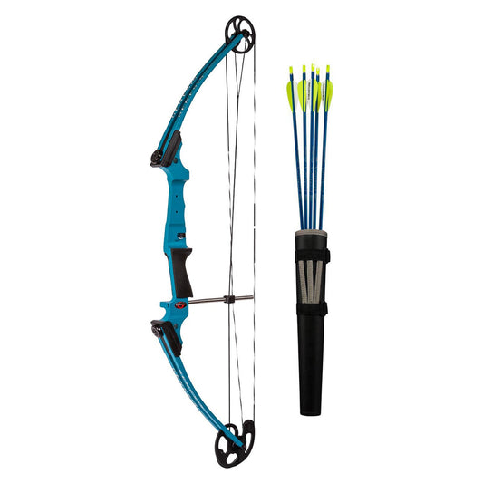 Genesis Original Archery Compound Bow and Arrow Set, Draw Hand-Left, Teal