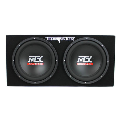 MTX 12 Inch Subwoofer Box, Crunch 2 Channel Amplifier, & Soundstorm Wiring Kit