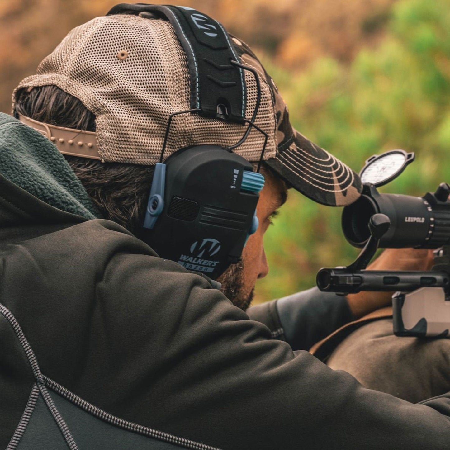 Walker's Razor Slim Shooter Folding Ear Protection Muffs with NRR of 23dB, White