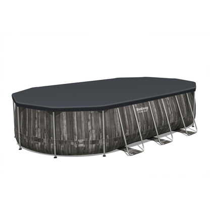 Bestway Power Steel 20' x 12' x 48" Oval Above Ground Outdoor Swimming Pool Set