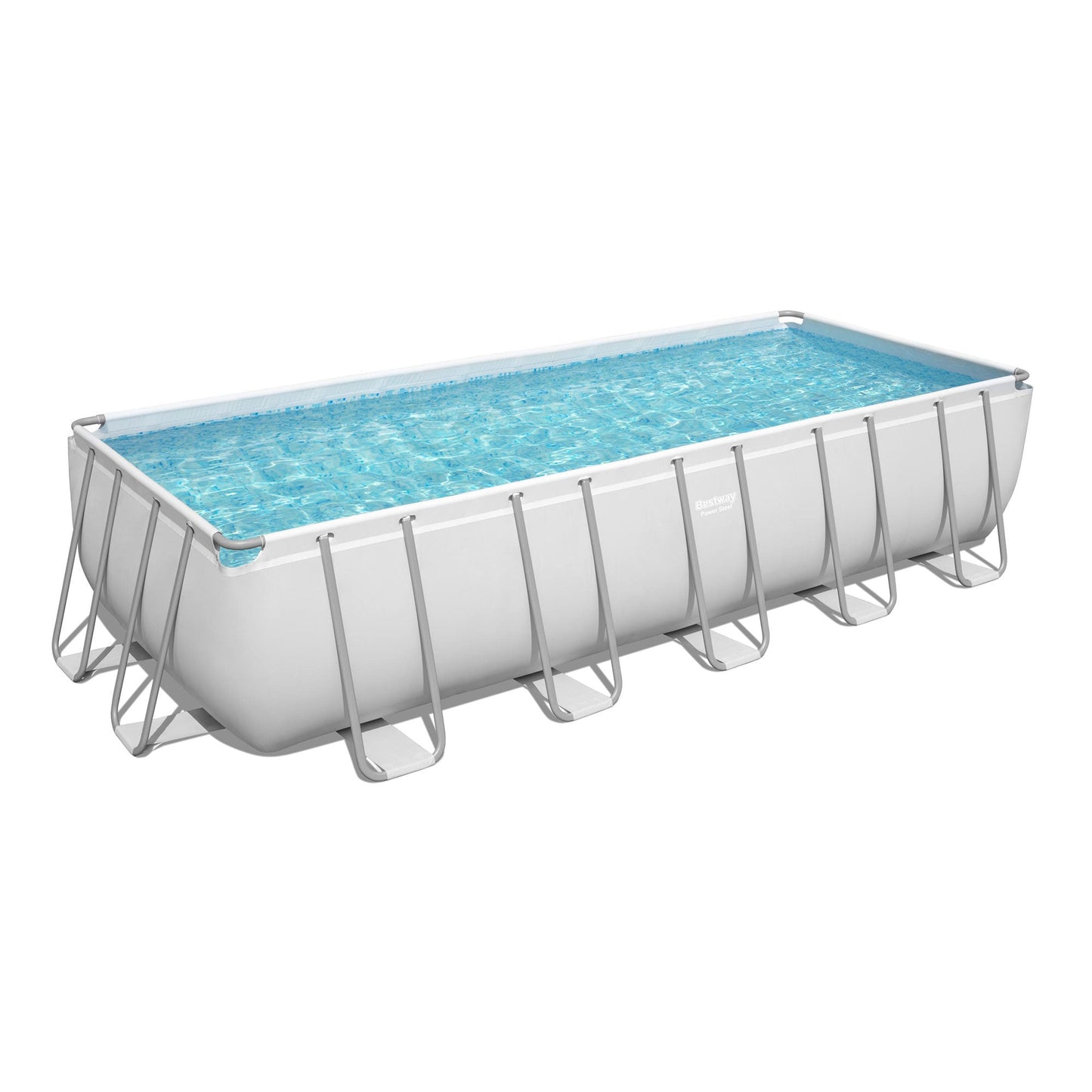 Bestway Power Steel 21' x 9' x 52" Rectangular Above Ground Swimming Pool Set