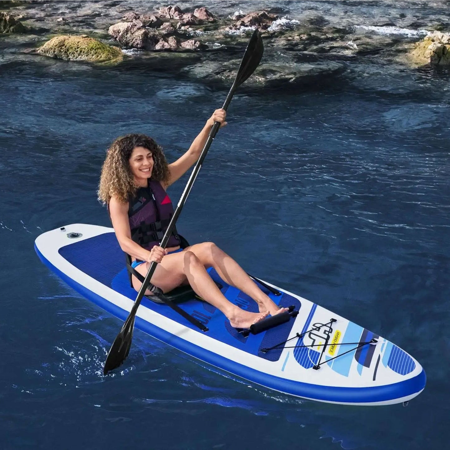 Bestway Hydro-Force Oceana Inflatable Stand-Up Paddle Board and Kayak Water Set