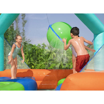 Bestway H2OGO! Dodge & Drench Kids Inflatable Outdoor Water Park with Air Blower