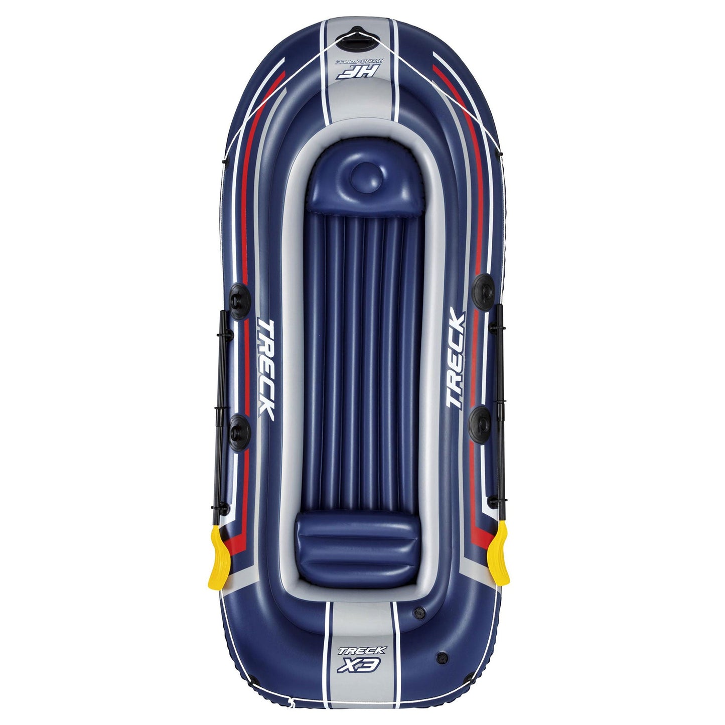 Bestway Hydro-Force Treck X3 Inflatable 3 Person Water Raft Outdoor Boat Set