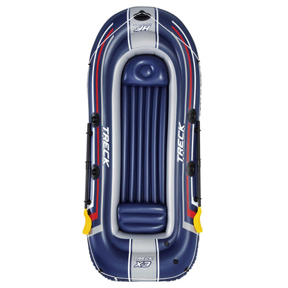 Bestway Hydro-Force Treck X3 Inflatable 3 Person Water Raft Outdoor Boat Set