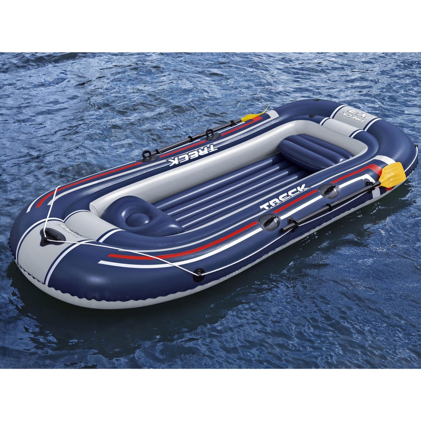Bestway Hydro-Force Treck X3 Inflatable 3 Person Water Raft Outdoor Boat Set