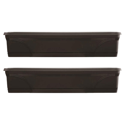 Southern Patio 36 Inch Medallion Hanging Windowsill Garden Box Planter (2 Pack)