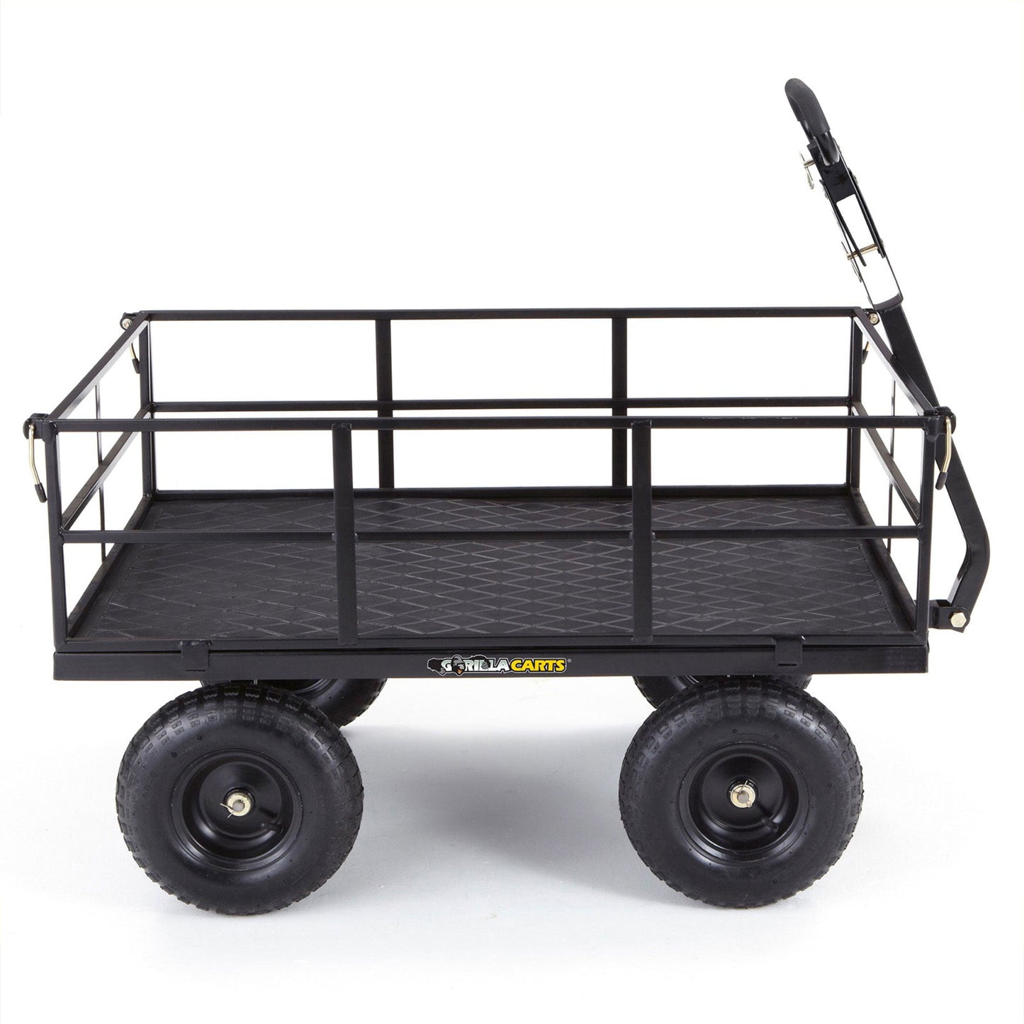 Gorilla Carts Steel Utility Cart, 9 Cubic Feet Garden Wagon with Removable Sides