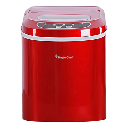 Magic Chef MCIM22R Portable Countertop 27lb Ice Maker Machine, Stainless Steel