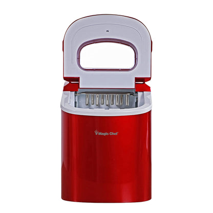 Magic Chef MCIM22R Portable Countertop 27lb Ice Maker Machine, Stainless Steel