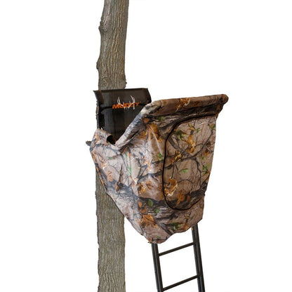 Muddy The Skybox Deluxe 20' Hunting Ladderstand, Climbing Tree Stand w/Blind Kit