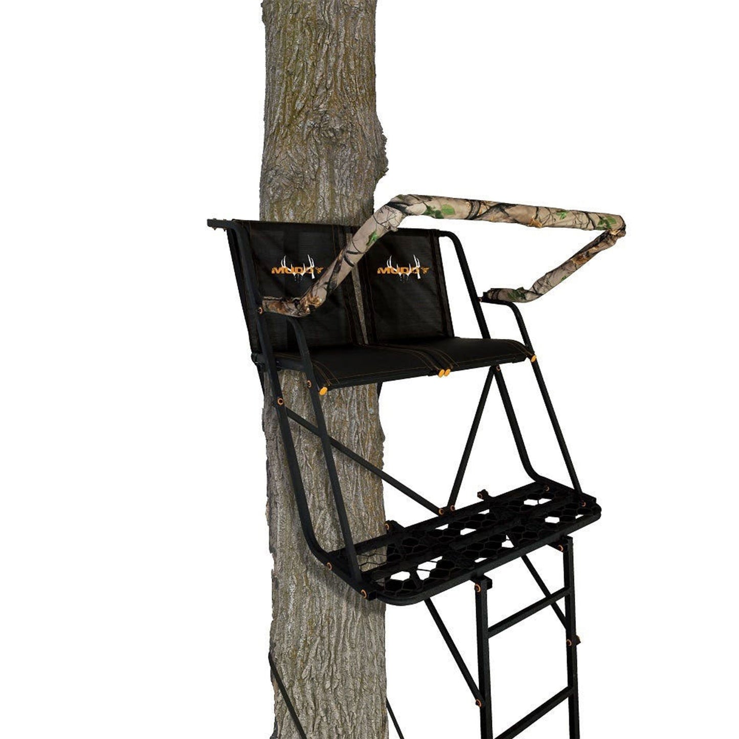 Muddy The Skybox Deluxe 20' Hunting Ladderstand, Climbing Tree Stand w/Blind Kit