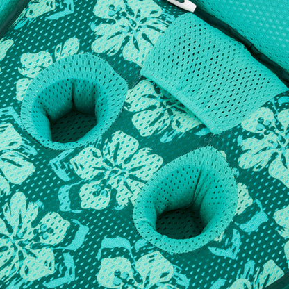 Aqua Leisure Campania 2 in 1 Convertible Water Lounger Pool Inflatable, Floral