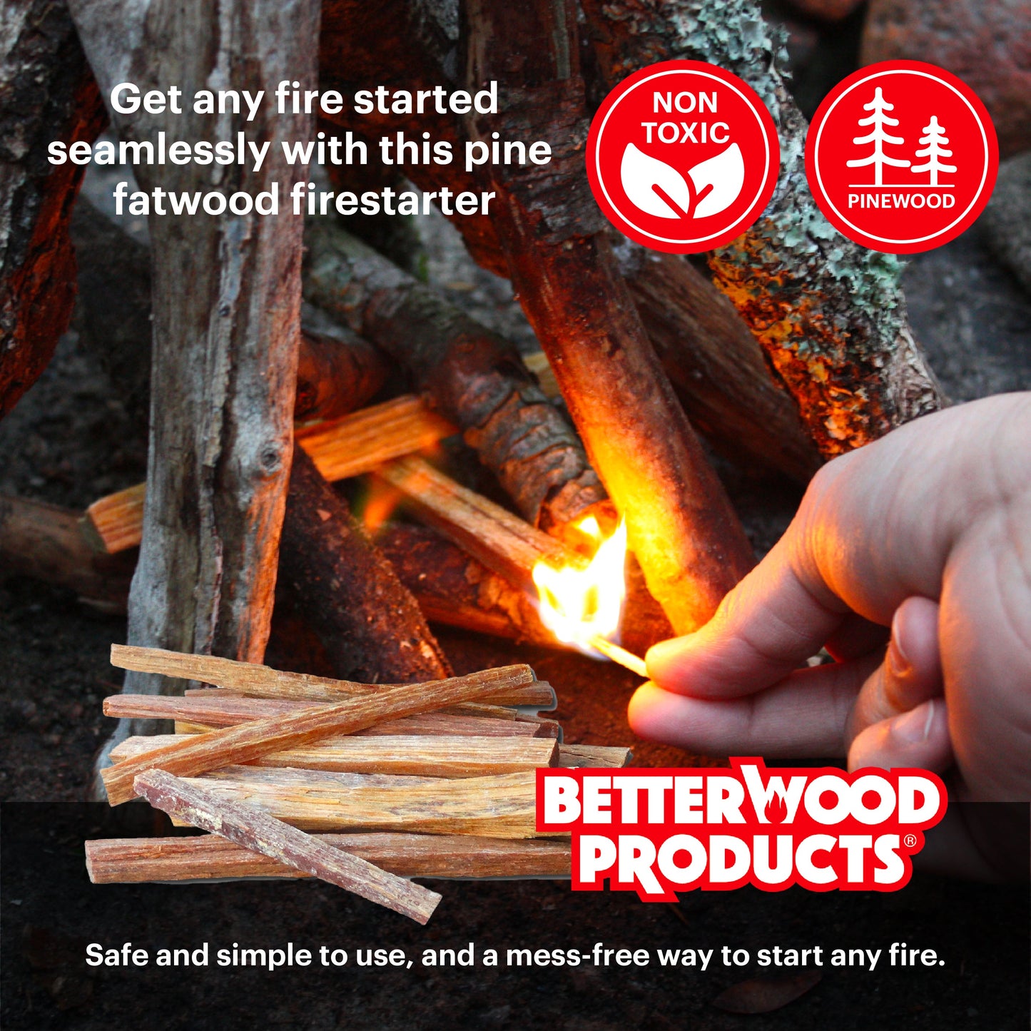 Better Wood Products Protect the Parks Fatwood Firestarter Crate, Yellowstone