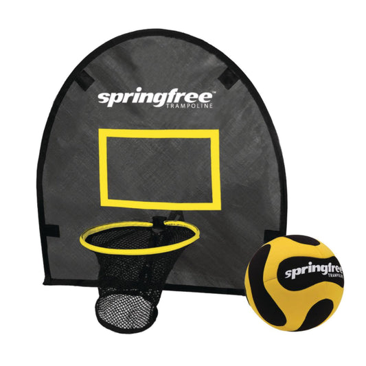 Springfree Trampoline Outdoor Jumping Basketball Game FlexrHoop Accessory, Black