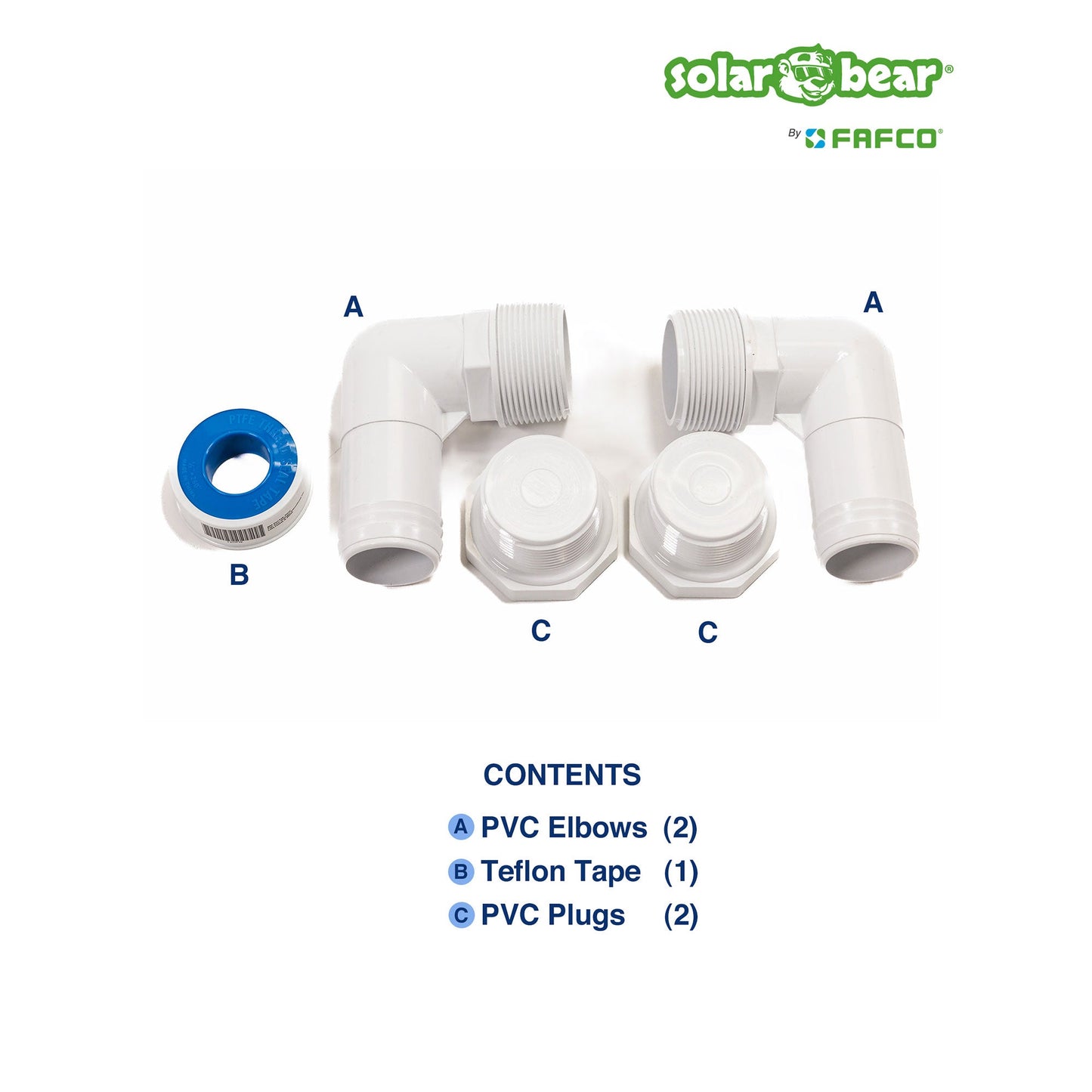 FAFCO Papa Bear Solar Above Ground Pool Heater with Starter Kit and Manual Valve