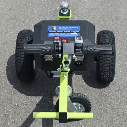 Tow Tuff TMD-35ETD8 Adjustable 3500 Lbs Capacity Electric Trailer Dolly, Green