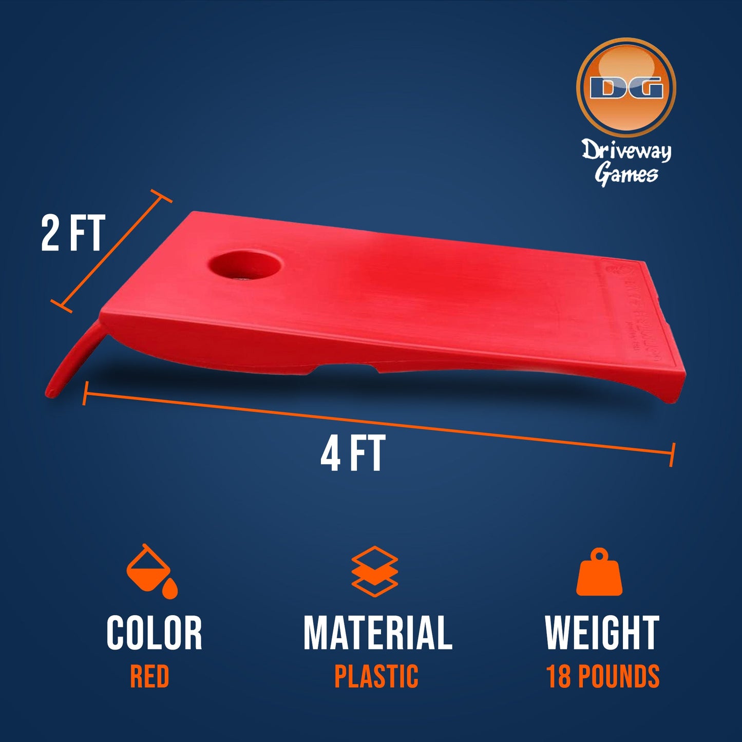 Driveway Games All Weather Indoor/Outdoor Corntoss Bean Bag Cornhole Game, Red