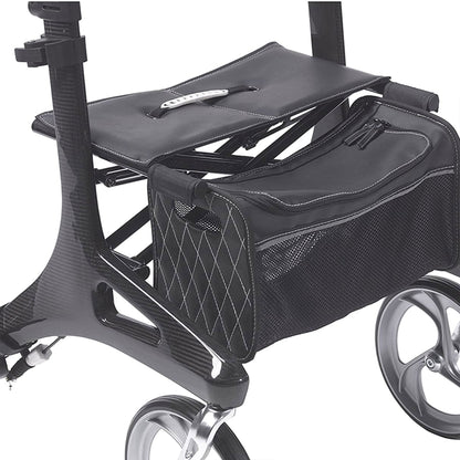 Drive Medical Nitro Elite CF Carbon Fiber Rollator Walker Chair w/ Brake, Black