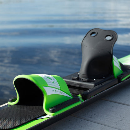 O'Brien Watersports Adult 67 inches Reactor Combo Water skis, Green and Black